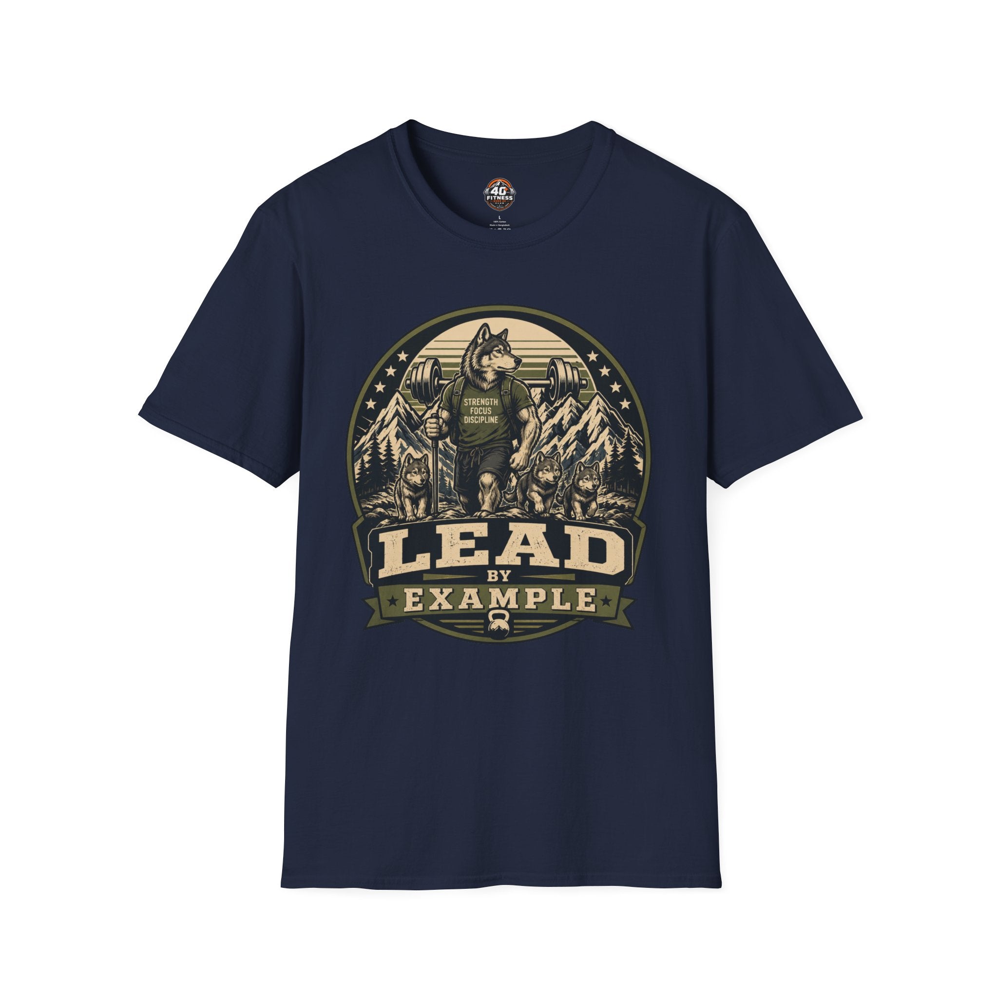 Lead by Example Wolf T-Shirt — Inspirational Strength Graphic Tee