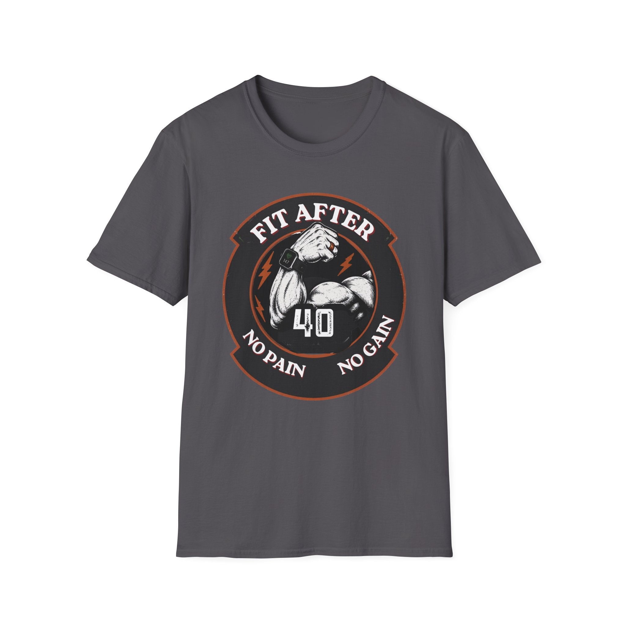 Fit After 40 T‑Shirt — "Fit After 40: No Pain No Gain" Fitness Tee