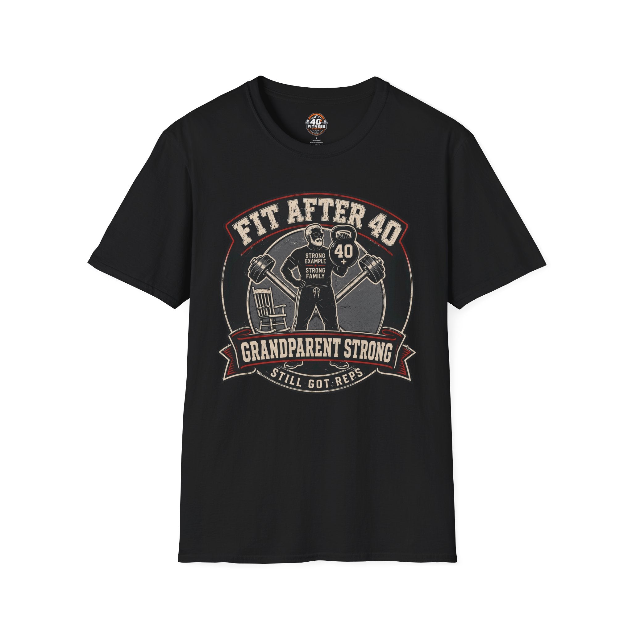 Fit After 40 T-Shirt — Grandparent Strong Fitness Tee