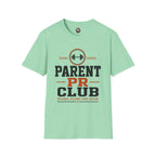 Parent PR Club T-Shirt — Fitness Parent Tee with Barbell Graphic
