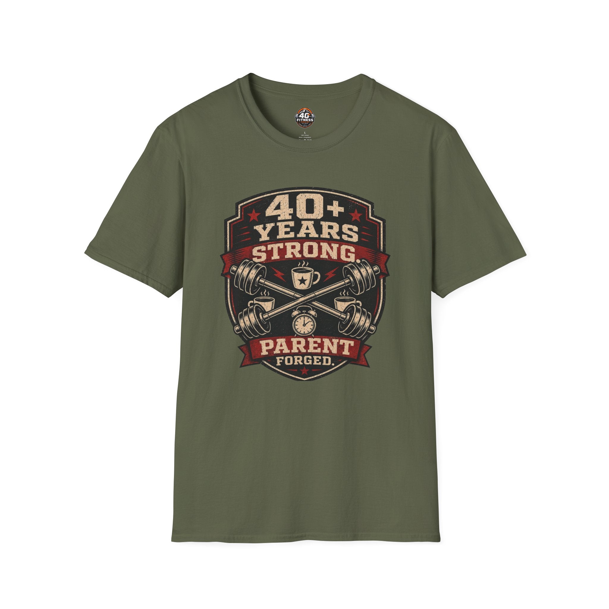 40+ Years Strong T-Shirt — Proud Parent Fitness Dad/Mom Gift