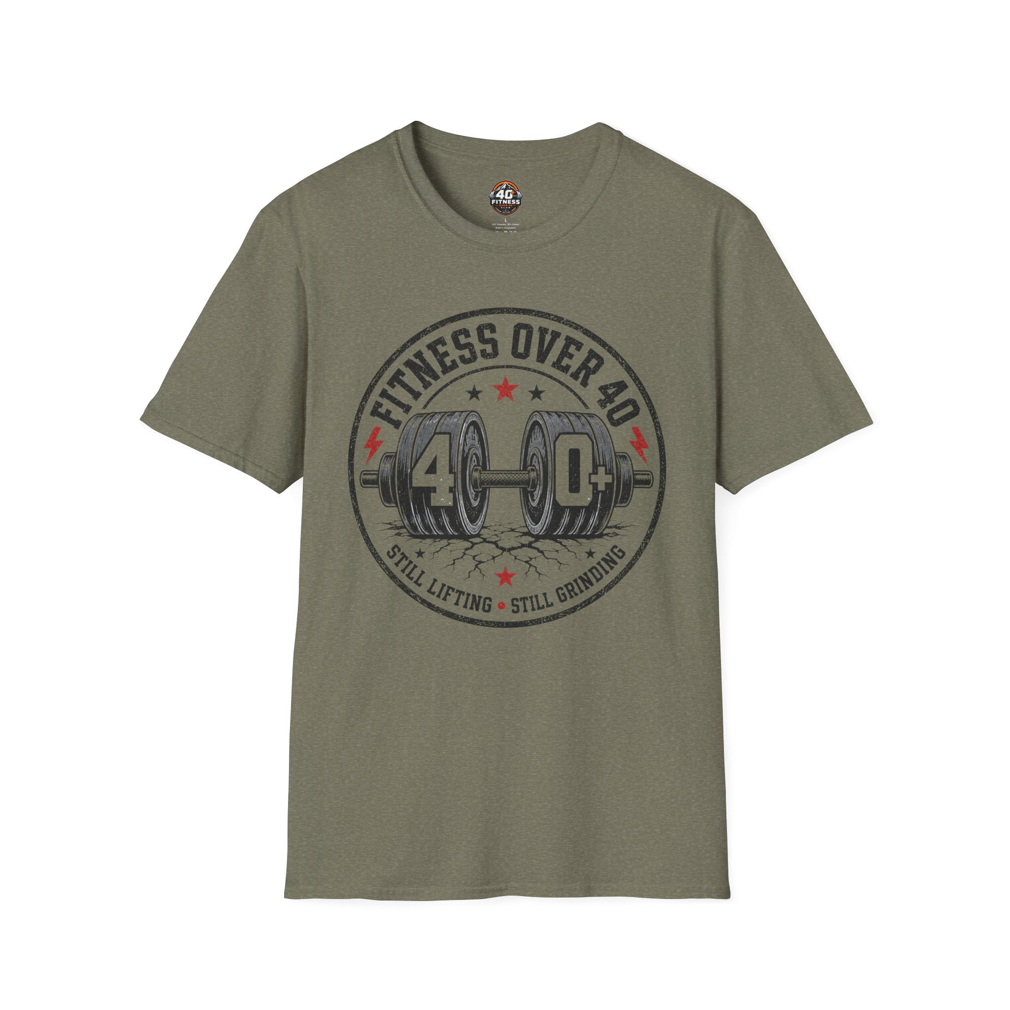 Fitness Over 40 T‑Shirt — Still Lifting Still Grinding