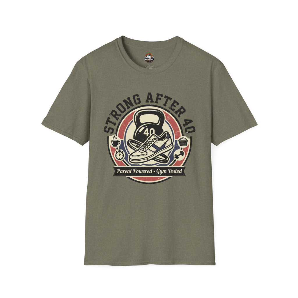 Strong After 40 T‑Shirt — Fitness Motivational 40th Birthday Tee
