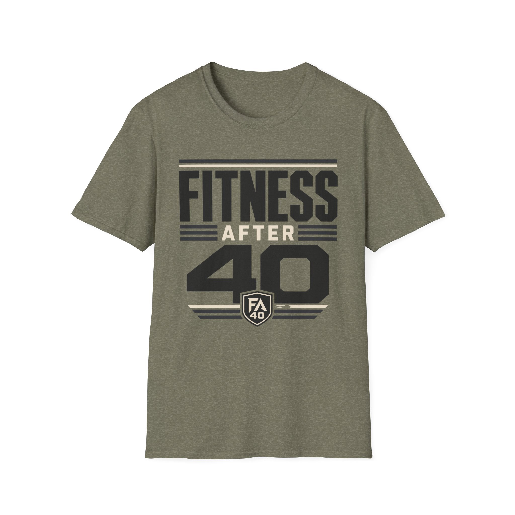 Fitness After 40 T-Shirt — Retro Gym Motivational Tee for Active Adults