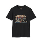 Recovery Is My Cardio T-Shirt — Vintage Skeleton Sobriety Shirt