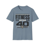 Fitness After 40 T-Shirt — Retro Gym Motivational Tee for Active Adults