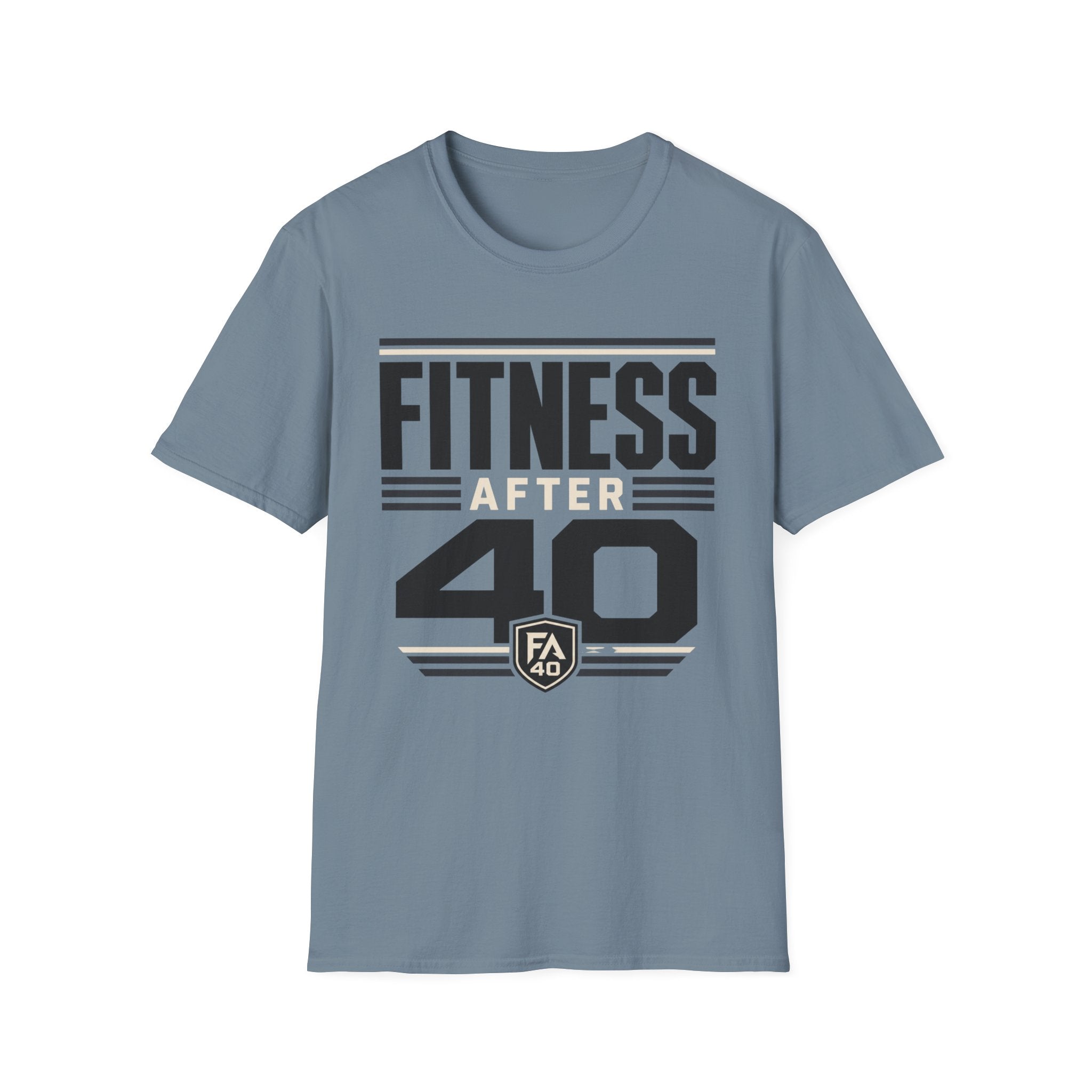 Fitness After 40 T-Shirt — Retro Gym Motivational Tee for Active Adults