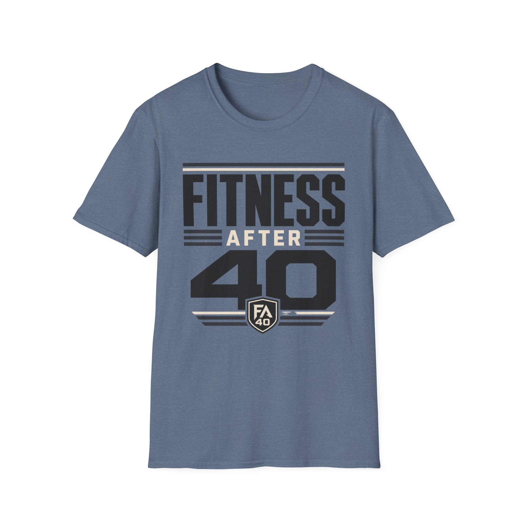Fitness After 40 T-Shirt — Retro Gym Motivational Tee for Active Adults