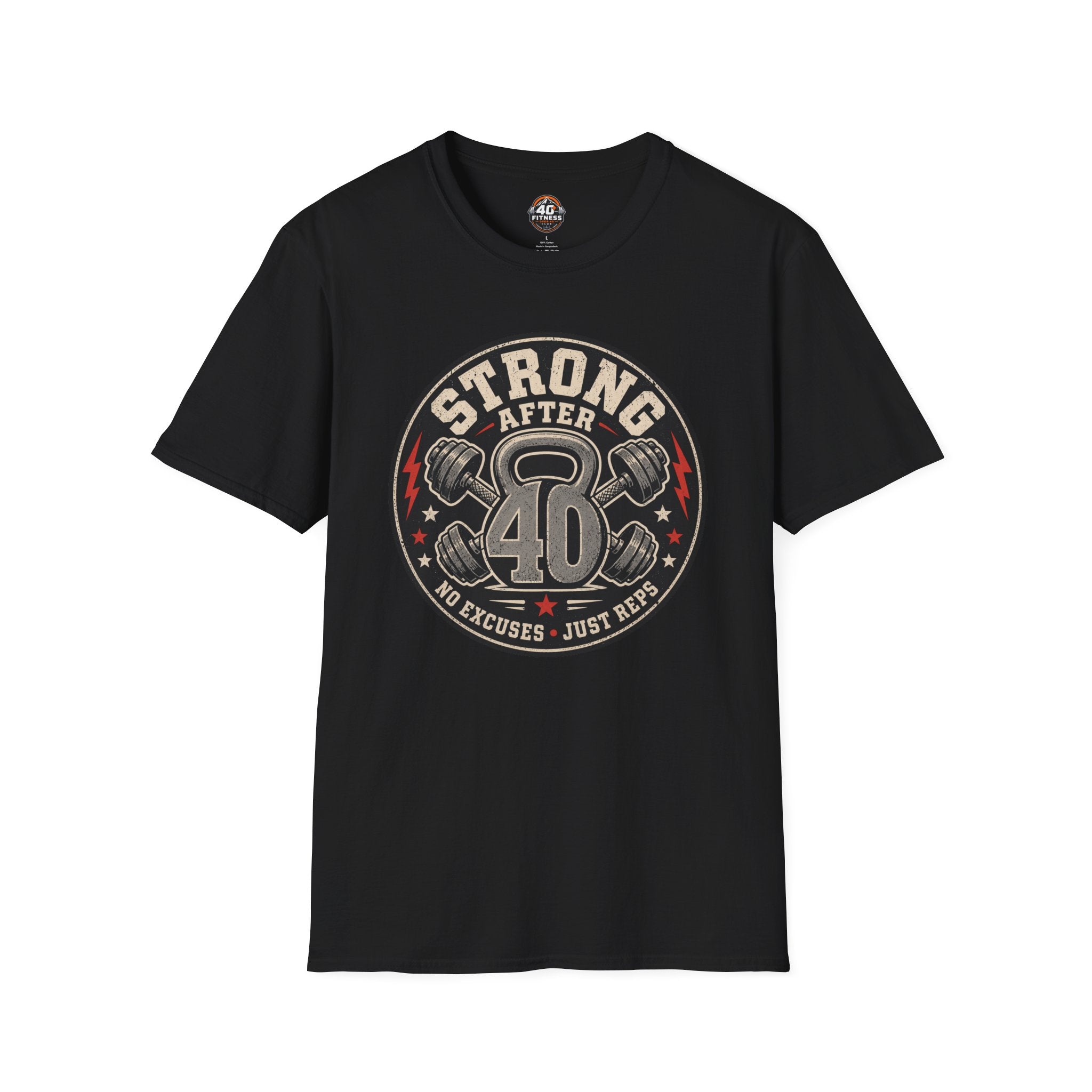 Strong After 40 T-Shirt — Fitness Tee for Over 40s