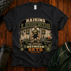 Raising Legends Dad Tee — "Raising Legends Between Sets" Vintage Gym Fatherhood T-Shirt