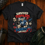 Survived Toddlers T-Shirt — Funny Dad Survivor Tee