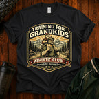 Training For Grandkids T-Shirt — Grandpa Fitness Retro Design