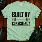 Built by Consistency Fit After 40 graphic fitness shirt for active adults over 40.