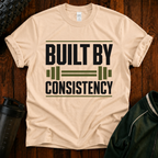 Built by Consistency Fit After 40 graphic fitness shirt for active adults over 40.