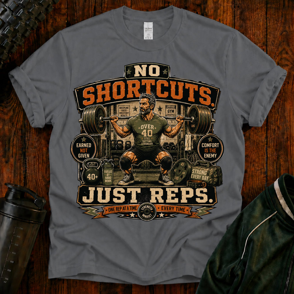 No Shortcuts Just Reps Gym T-Shirt