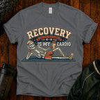 Recovery Is My Cardio T-Shirt — Vintage Skeleton Sobriety Shirt