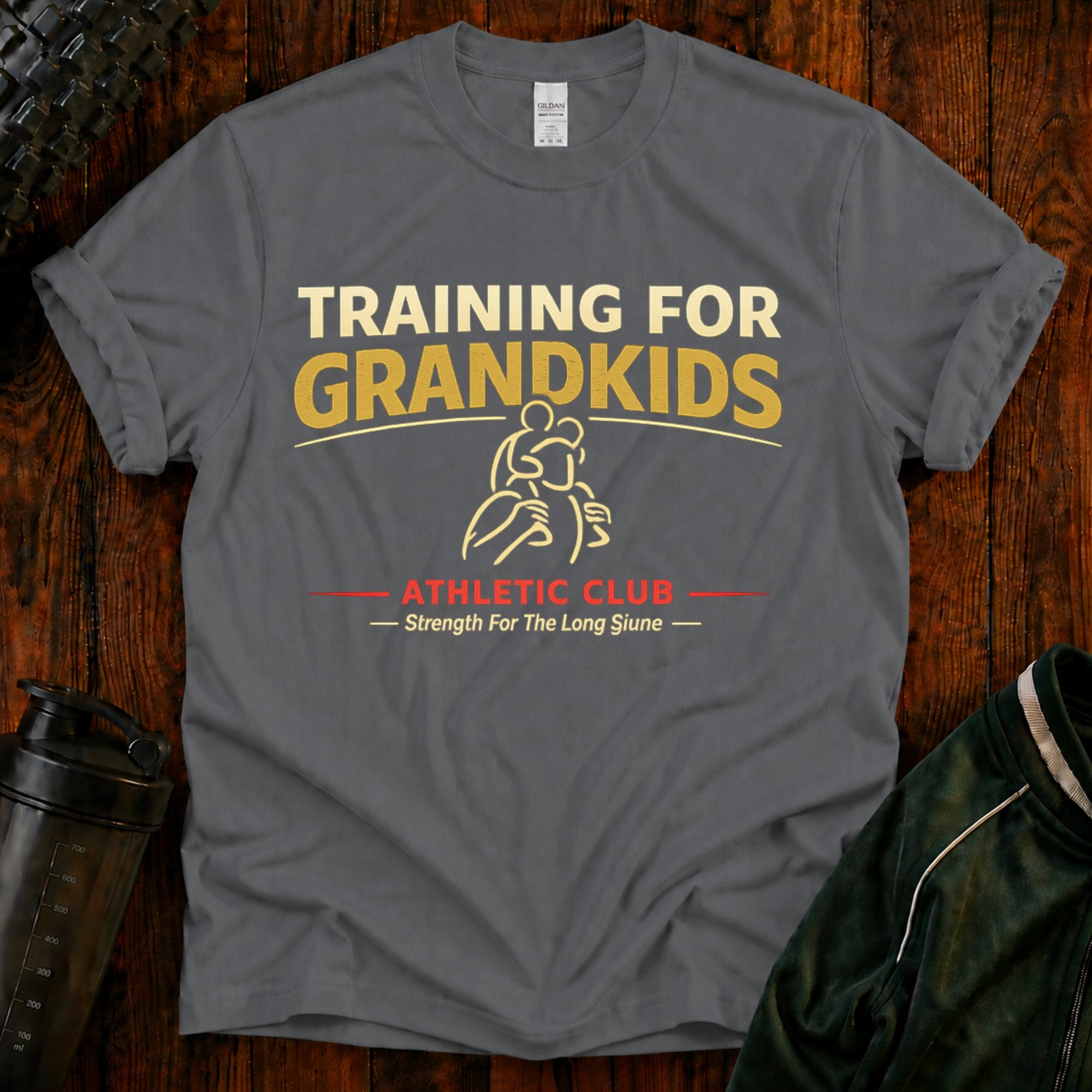 Training for Grandkids T-Shirt — Funny Grandparent Workout Tee