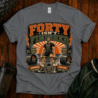 40 Isn't Finished T-Shirt — Retro Vintage 40th Birthday Tee