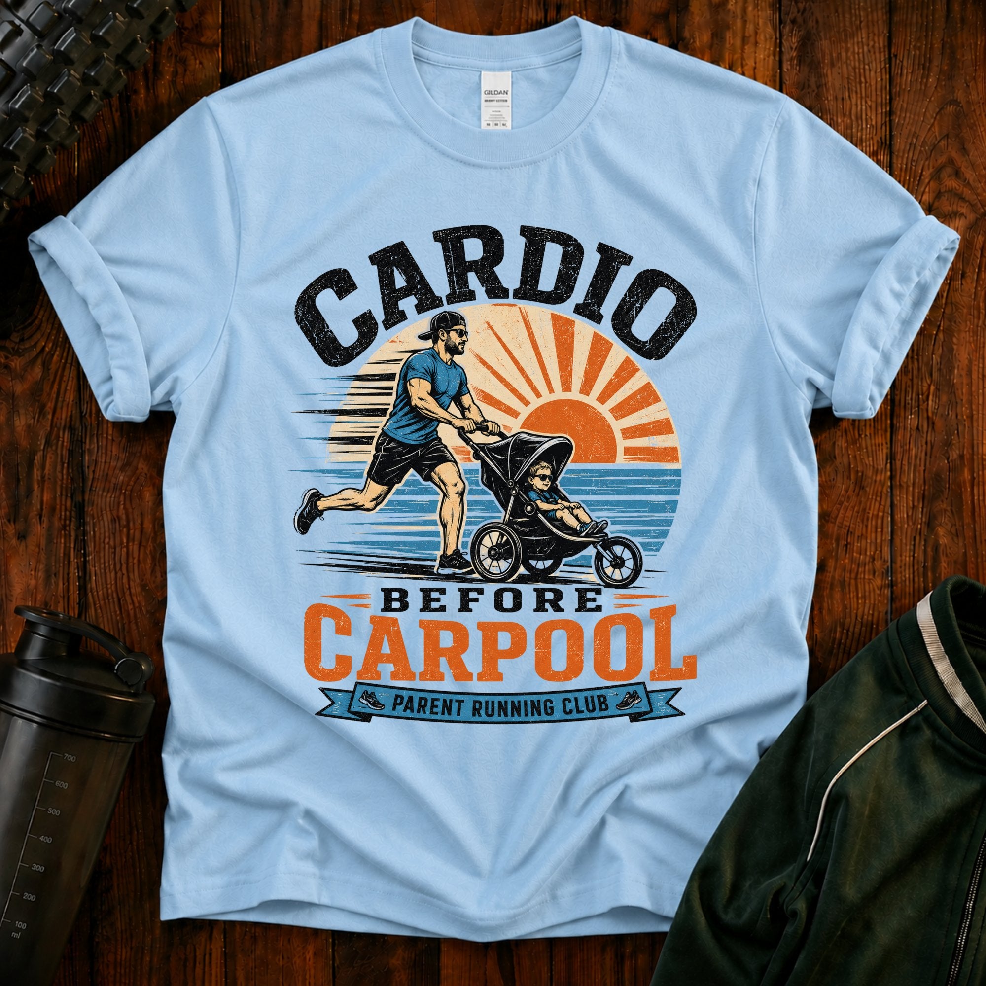 Cardio Before Carpool T-Shirt — Funny Parent Fitness Shirt