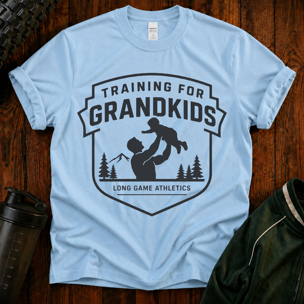 Training for Grandkids T-Shirt — Funny Grandpa Fitness Gift