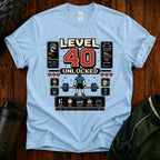 T-Shirt — Level 40 Unlocked Gamer Fitness Tee
