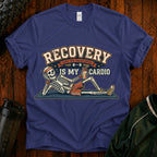 Recovery Is My Cardio T-Shirt — Vintage Skeleton Sobriety Shirt