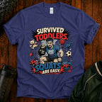 Survived Toddlers T-Shirt — Funny Dad Survivor Tee