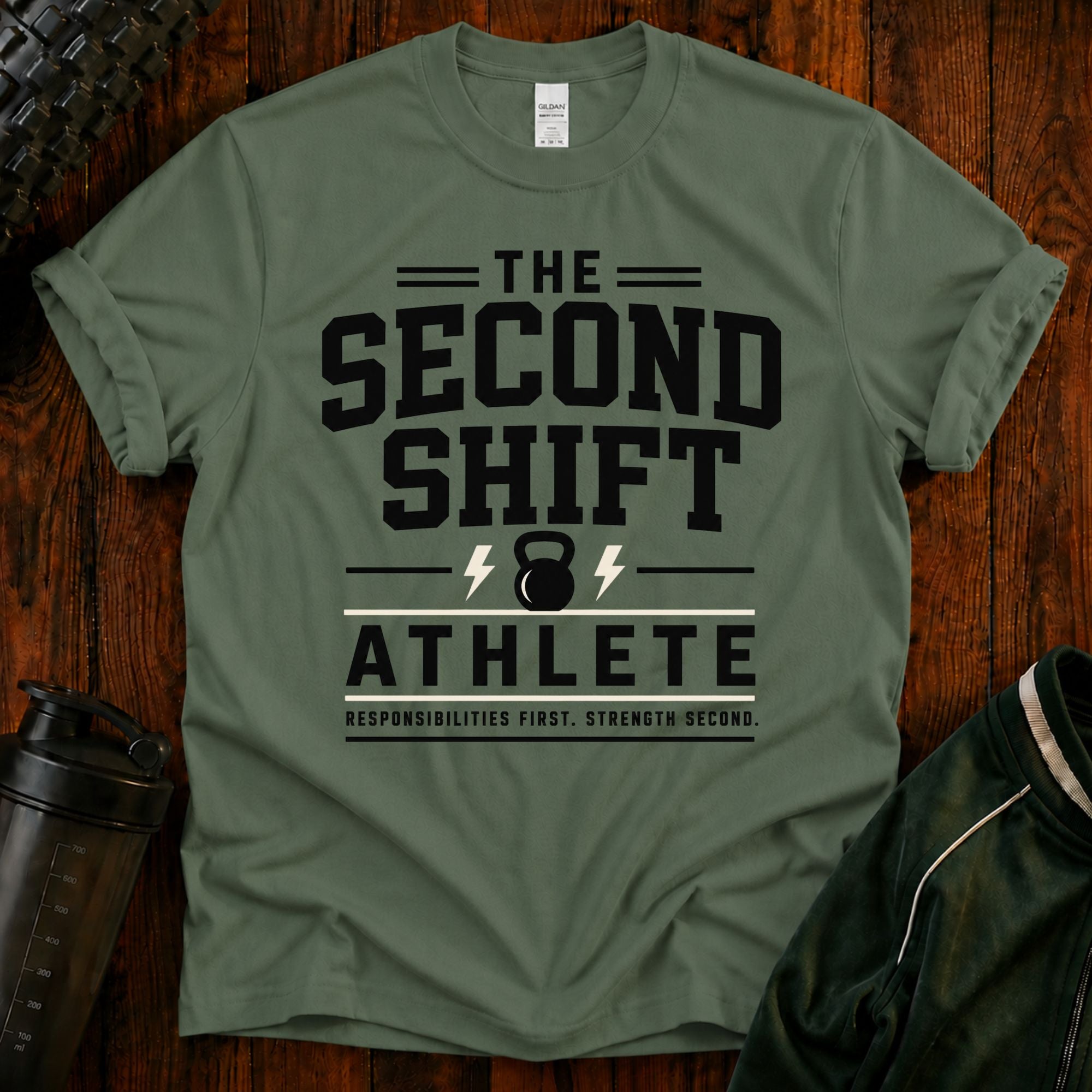 Second Shift Athlete T-Shirt — Gym & Night Shift Workout Tee