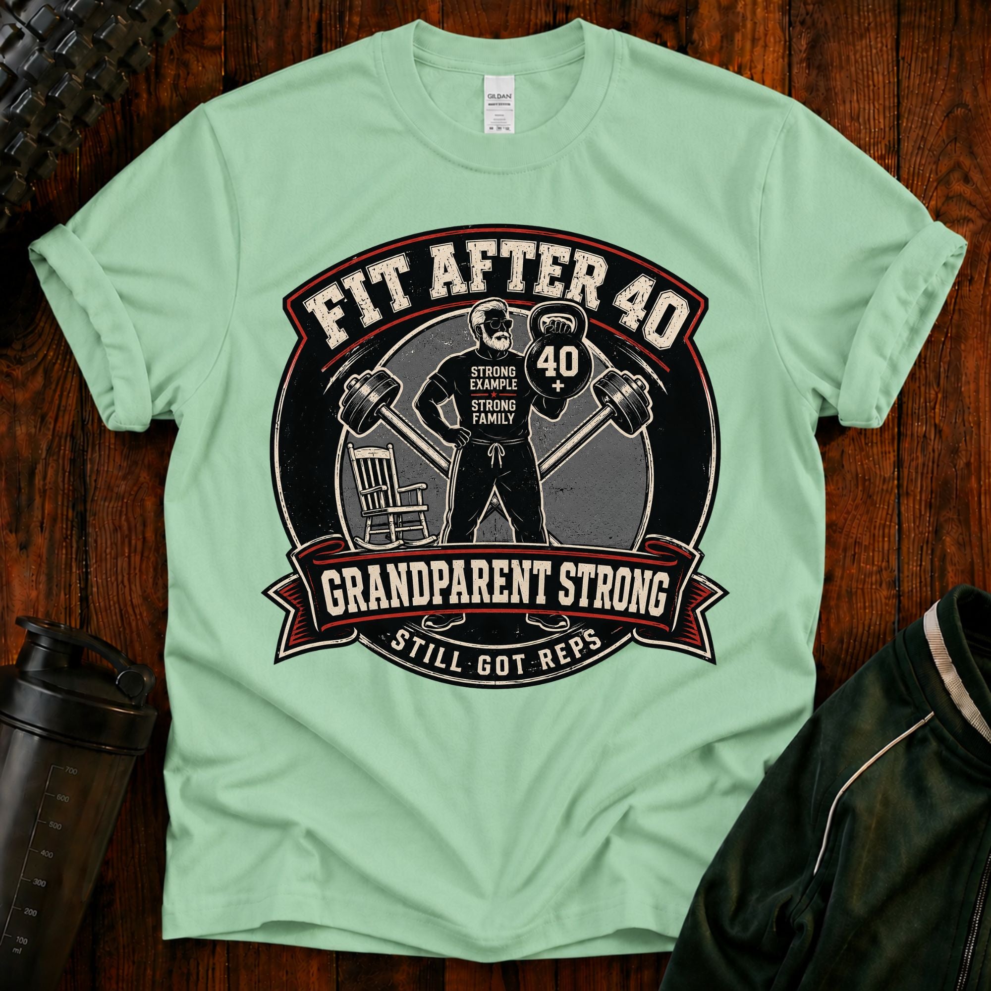 Fit After 40 Grandpa T-Shirt — Parent Mode, Beast Mode