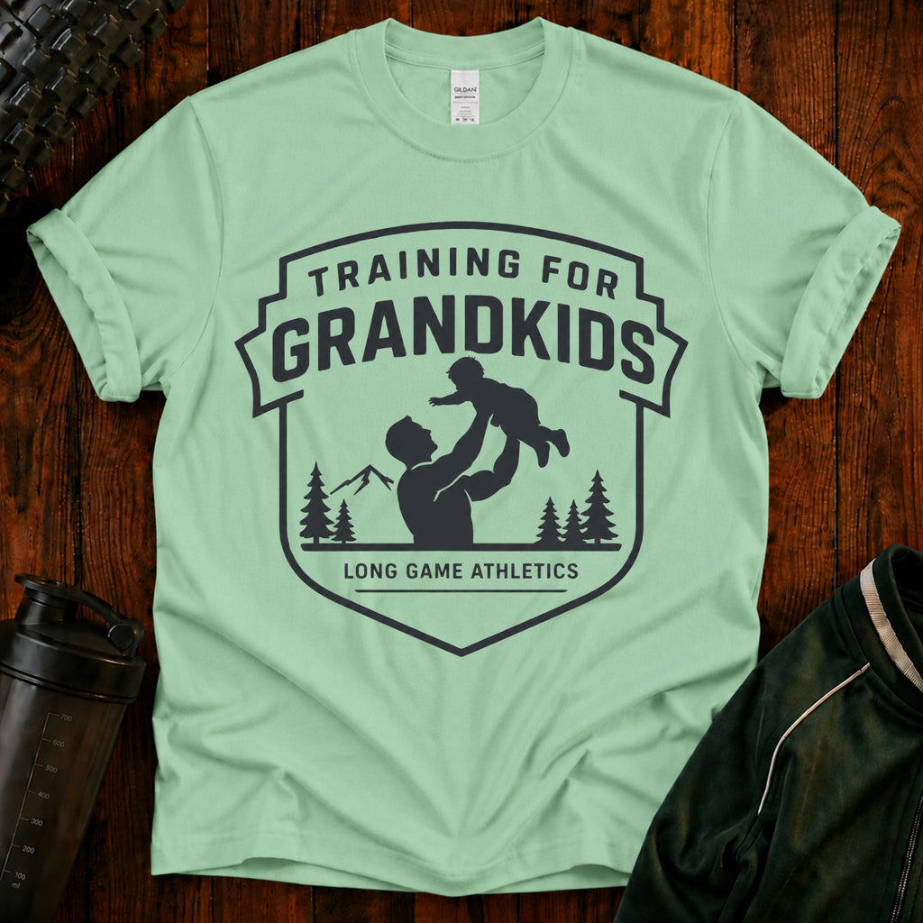 Training for Grandkids T-Shirt — Funny Grandpa Fitness Gift