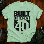 Built Different After 40 T-Shirt — Funny 40th Birthday Tee for Men & Women