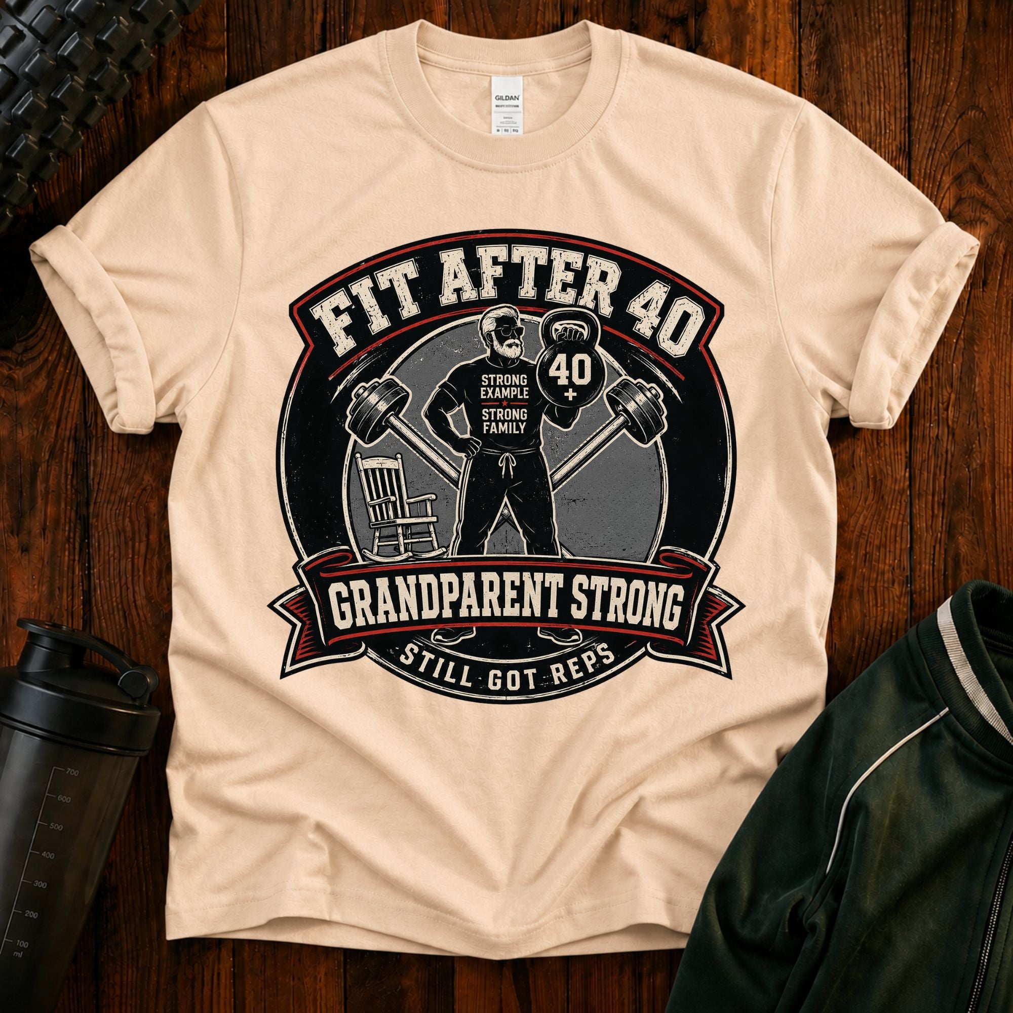 Fit After 40 Grandpa T-Shirt — Parent Mode, Beast Mode