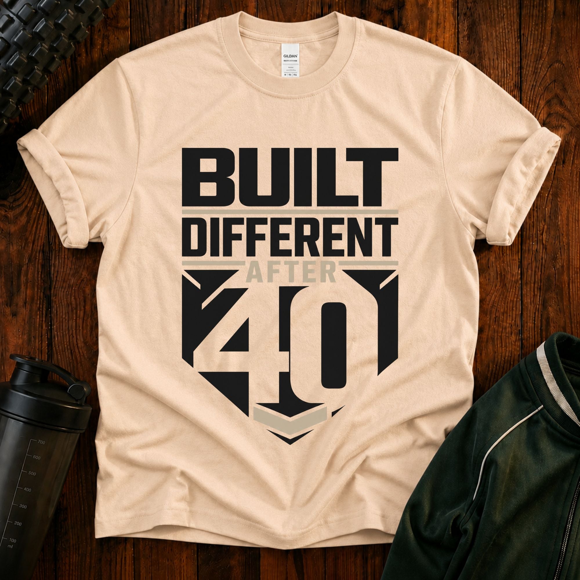 Built Different After 40 T-Shirt — Funny 40th Birthday Tee for Men & Women