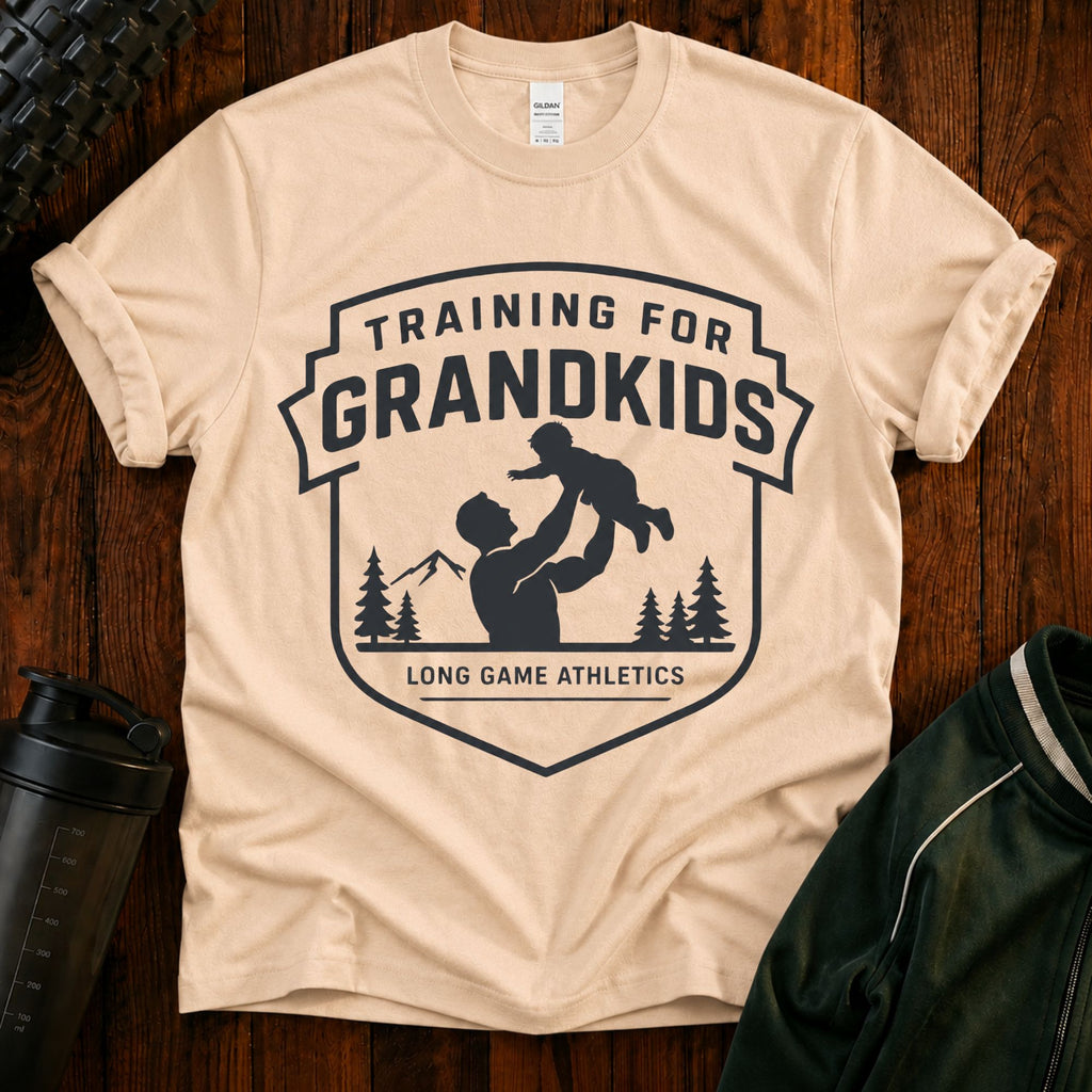Training for Grandkids T-Shirt — Funny Grandpa Fitness Gift