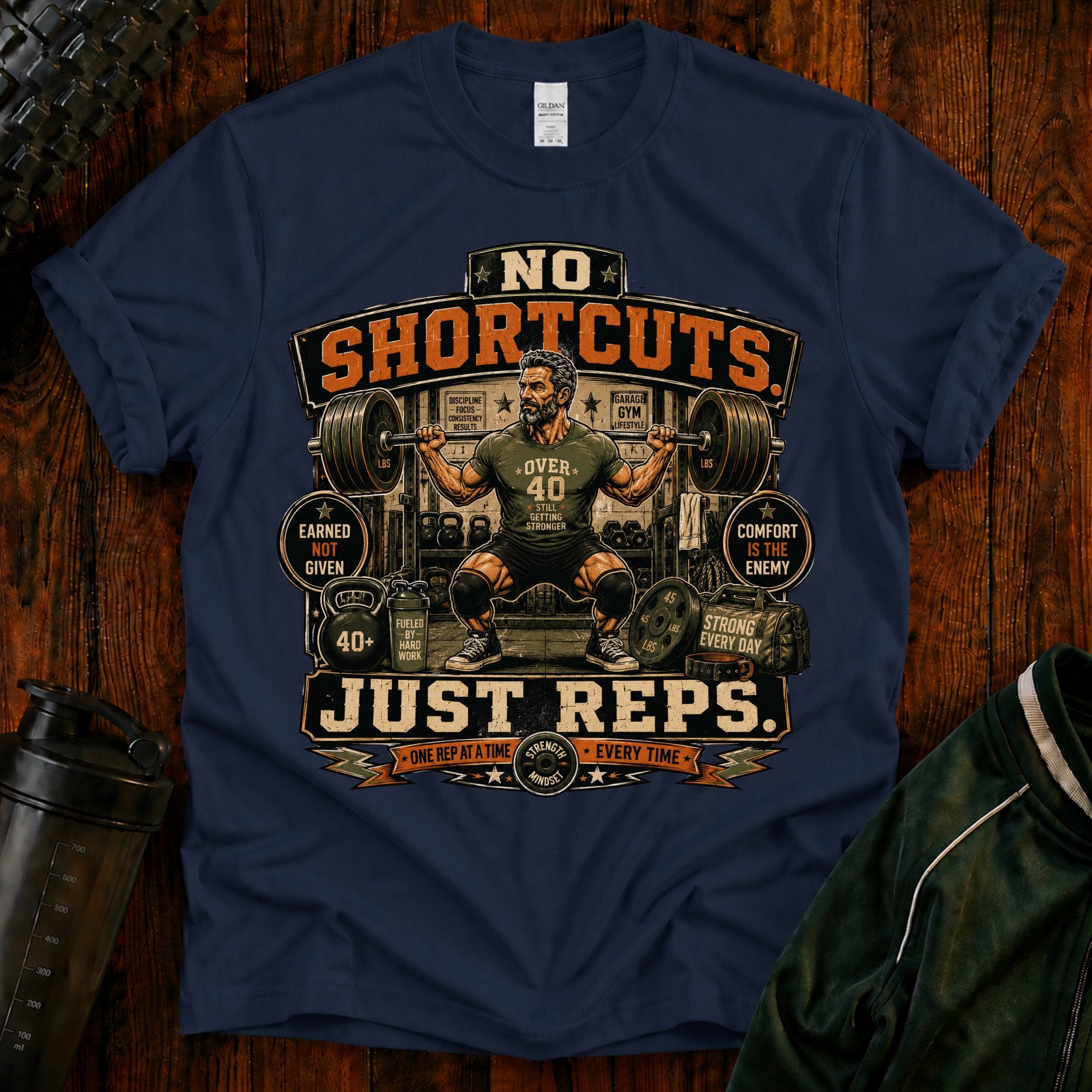 No Shortcuts Just Reps Gym T-Shirt