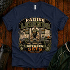 Raising Legends Dad Tee — "Raising Legends Between Sets" Vintage Gym Fatherhood T-Shirt