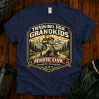 Training For Grandkids T-Shirt — Grandpa Fitness Retro Design