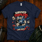 Survived Toddlers T-Shirt — Funny Dad Survivor Tee