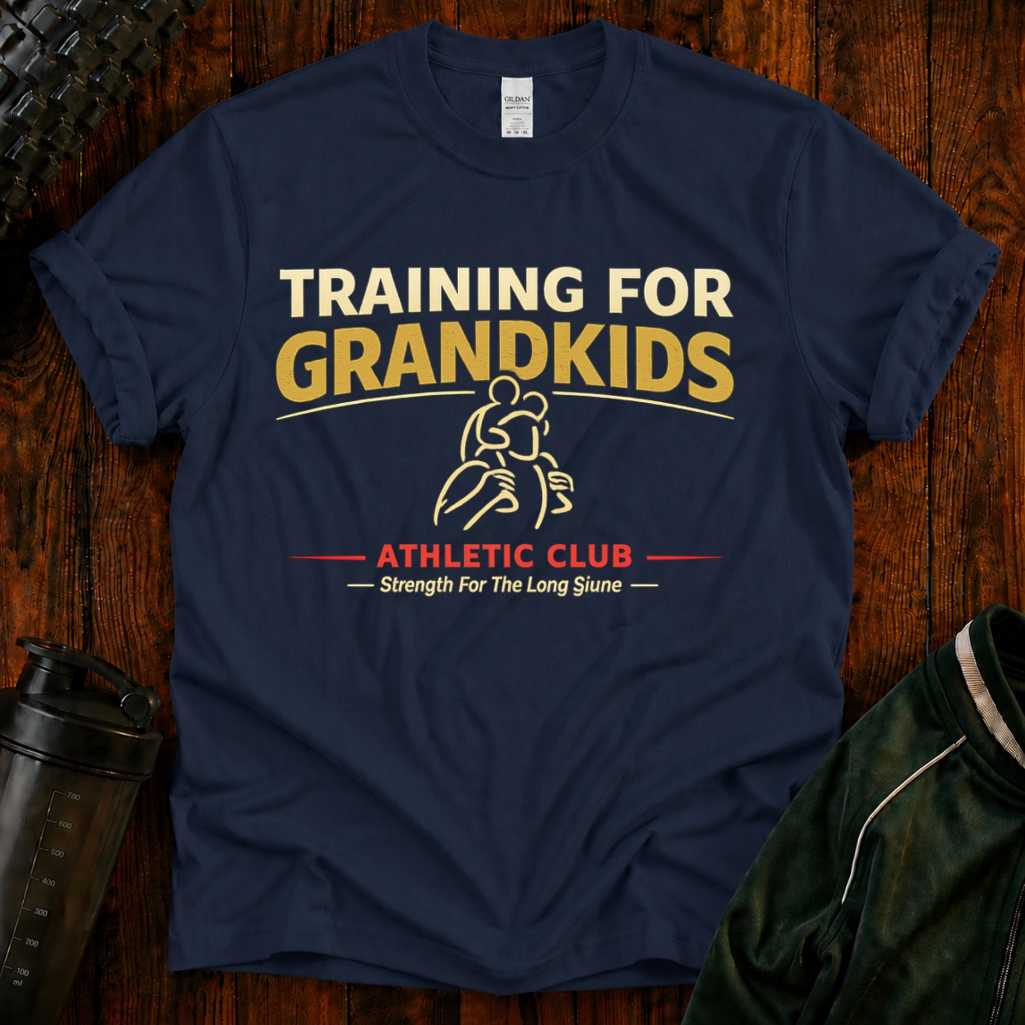 Training for Grandkids T-Shirt — Funny Grandparent Workout Tee