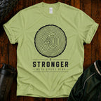 Stronger With Every Ring' Wood Grain Tee