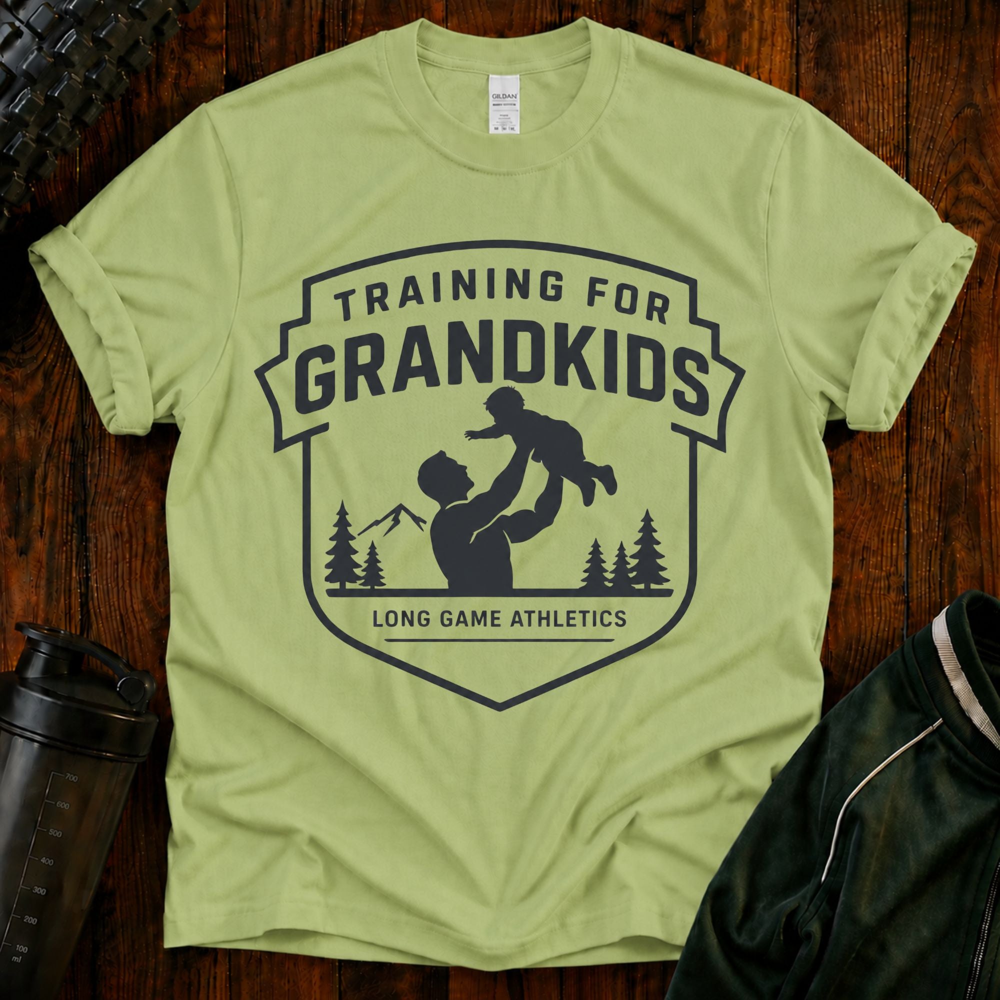 Training for Grandkids T-Shirt — Funny Grandpa Fitness Gift