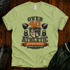 Over 40 Athletic T-Shirt — Vintage 'Over 40' Fitness Tee