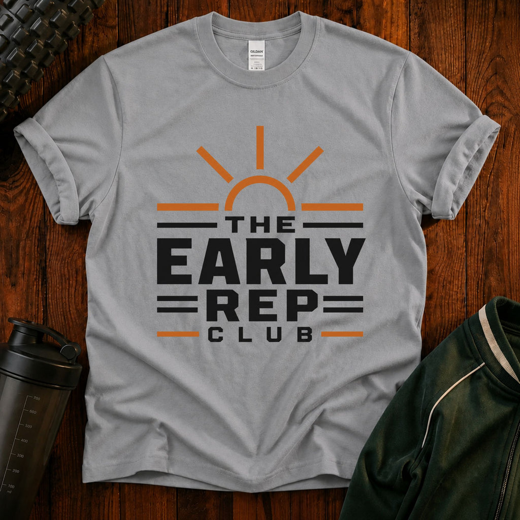The Early Rep Club T-Shirt — Sunrise Fitness & Morning Motivation Tee