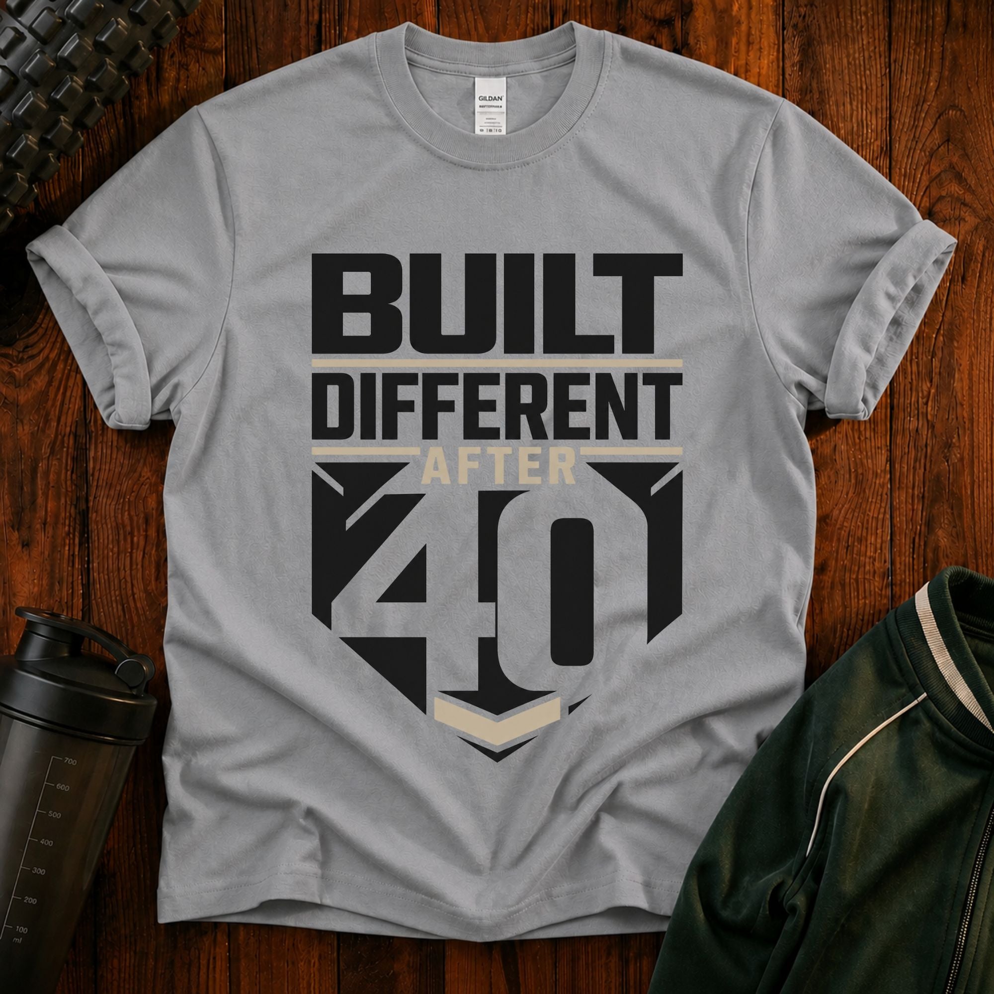 Built Different After 40 T-Shirt — Funny 40th Birthday Tee for Men & Women