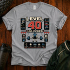 T-Shirt — Level 40 Unlocked Gamer Fitness Tee