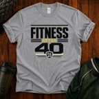 Fitness After 40 T-Shirt — Retro Gym Motivational Tee for Active Adults
