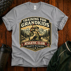Training For Grandkids T-Shirt — Grandpa Fitness Retro Design