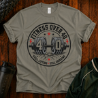 Still Lifting Still Grinding Fitness Over 40 graphic t-shirt for active adults over 40.