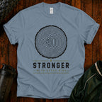 Stronger With Every Ring' Wood Grain Tee