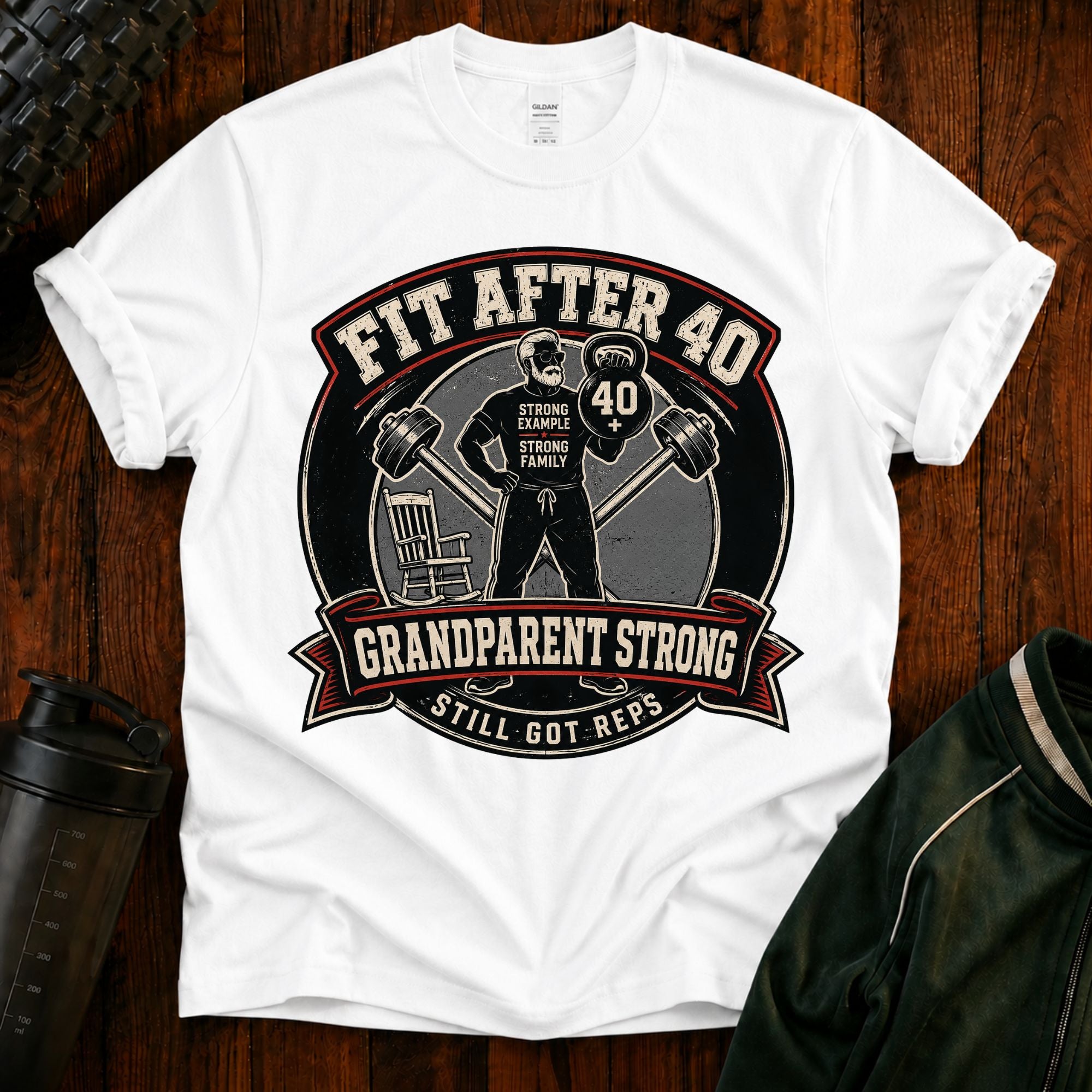 Fit After 40 Grandpa T-Shirt — Parent Mode, Beast Mode